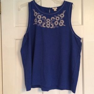 NWOT J Crew Embroidered Sleeveless Top (Tank)